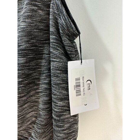 Zyia infinity black tank top ties in front size XL. NWT. #17-0423 - Picture 3 of 6